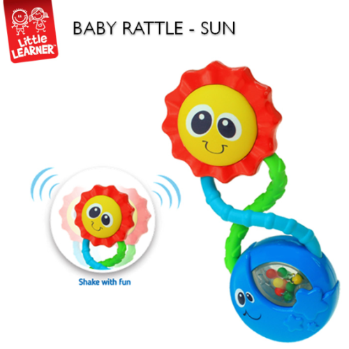 Hap-P-Kid Little Learner Baby Shake Rattle - Sun | 6 months+